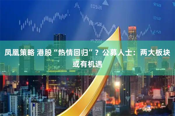 凤凰策略 港股“热情回归”？公募人士：两大板块或有机遇