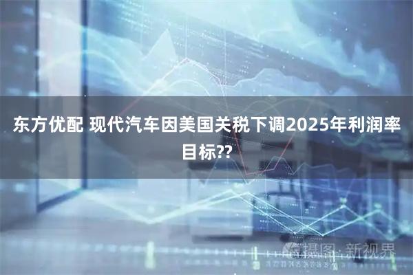 东方优配 现代汽车因美国关税下调2025年利润率目标??